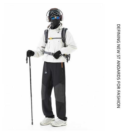 【防风保暖 防泼耐磨 有型显瘦】斯辰唯佳情侣拼接撞色户外长裤（E38-7779） 商品图4