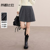 【内购】【显瘦显腿长】格雷色系通勤可拆卸腰带高温压褶A字百褶裙短裙-153QB2599 商品缩略图0