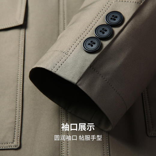 易打理  商务休闲夹克  含桑蚕丝 经典翻领 挺括有型 夹克 商品图8