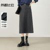 【内购】【基础直筒裙】都市休闲假唇袋装饰裙摆开叉直筒半裙-153QF2835 商品缩略图0