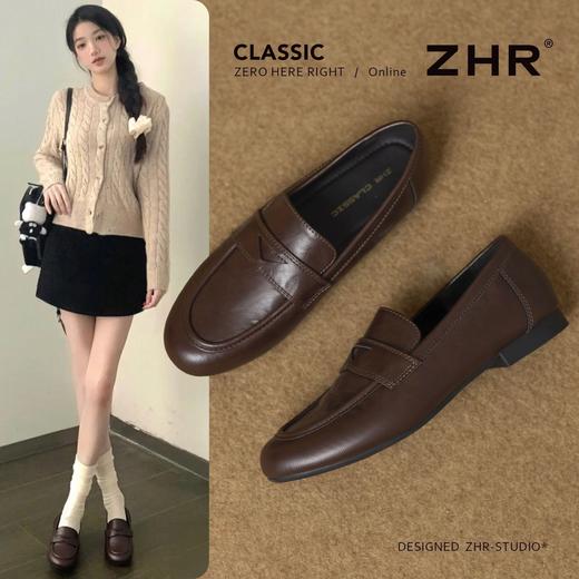 ZHR则则透气复古气质中口单鞋女2025新款通勤单鞋一脚蹬超软女鞋 商品图2