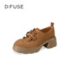 Dfuse迪芙斯2025秋季新款增高厚底袋鼠鞋可拆卸两穿乐福鞋时尚通勤鞋DFD3112046 商品缩略图7