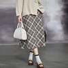 奢姿大码女装2025秋季气质复古格纹半身裙胖妹妹时尚经典风裙子9953335182 商品缩略图1