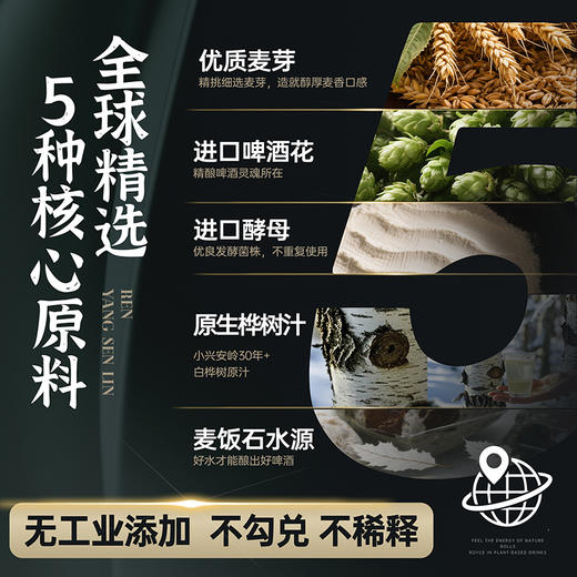 认养森林小兴安岭白桦树原汁双发酵工艺精酿啤酒 商品图2