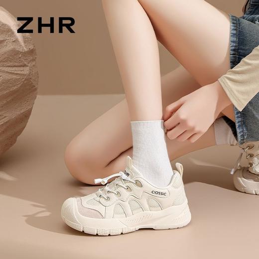 ZHR厚底户外休闲鞋女2025秋季新款透气丑萌徒步登山鞋百搭运动鞋 商品图1