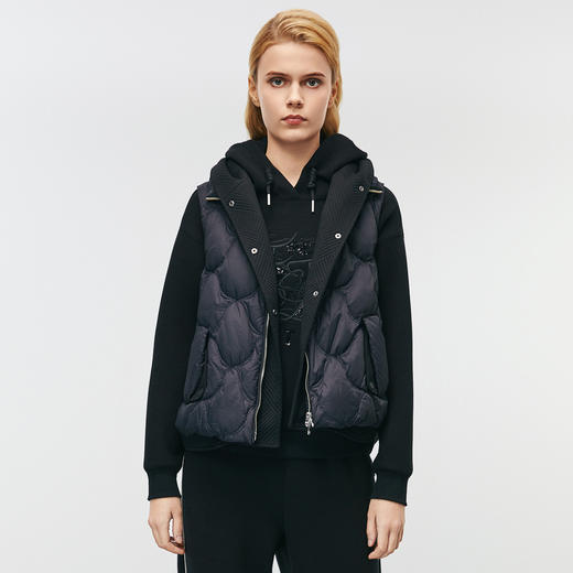 EITIE爱特爱冬季新款时尚保暖防风显瘦连帽马甲羽绒服7911602 商品图2