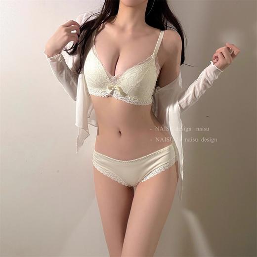 小胸聚拢内衣女显大文胸蕾丝bra性感纯欲无钢圈上托胸罩 商品图2