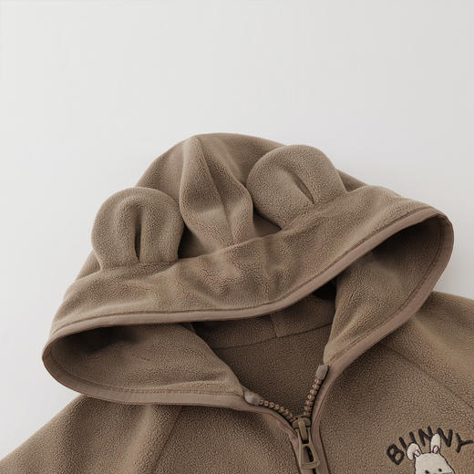 【科技发热】马克珍妮女童可爱熊耳朵温暖绒绒外套2025年冬装新551616 商品图3