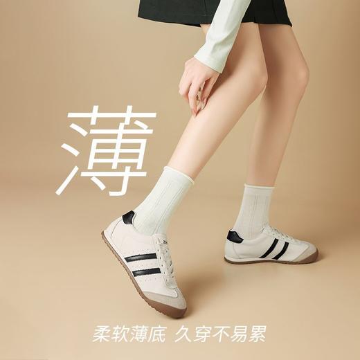 ZHR则则复古德训鞋2025秋季新款软底轻便休闲鞋超百搭透气小白鞋 商品图3
