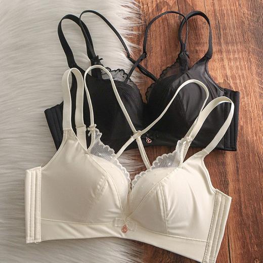 无痕内衣女小胸聚拢显大无钢圈上托收副乳防下垂性感美背文胸套装 商品图4