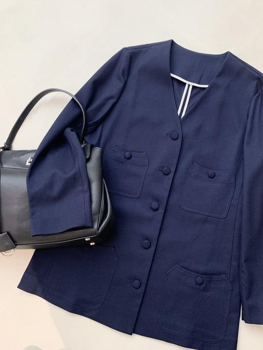 【高品质私服】【IC斜纹花呢中长大衣外套】合身版型 V领设计精准修饰颈线 视觉缩小脸部轮廓G1536-CC【无标出货 介意慎拍】 商品图13