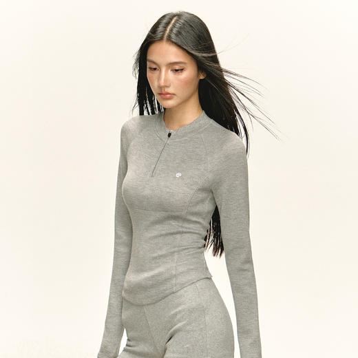 Ariseism 美式复古设计感舒适瑜伽长袖T恤女秋季新款运动修身上衣 商品图1