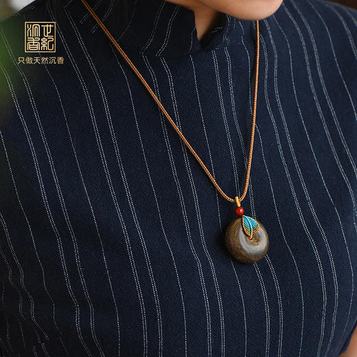 平安扣丨天然加里曼丹沉香项链 SP12052 商品图0