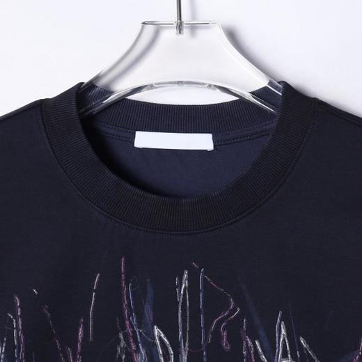 SDSA男士秋冬新款痞帅男装韩版凌乱线条涂鸦圆领卫衣百搭时尚上衣 商品图2