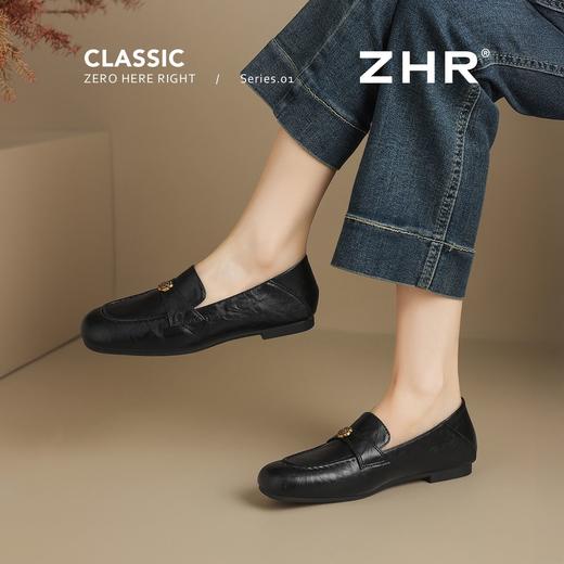 ZHR则则山茶花法式舒适优雅单鞋女2025新款平底乐福鞋中口单鞋子 商品图6
