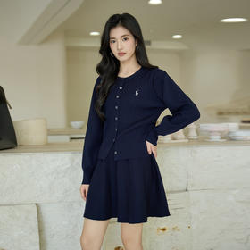 奢姿大码女装2025秋季绣花设计减龄针织两件套胖妹妹时尚圆领套装9453969910