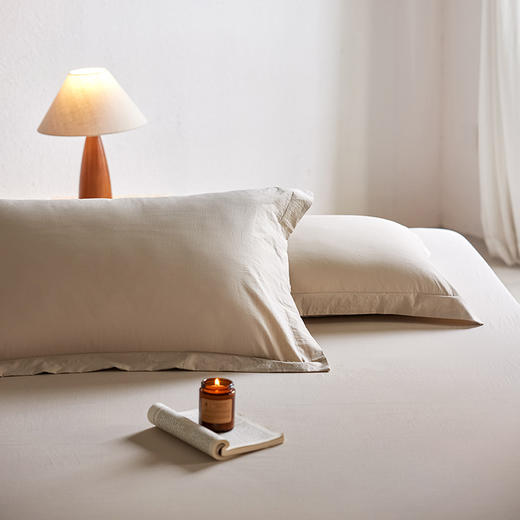 【140S全棉砂洗枕套】全棉枕套单品砂洗纯棉A类枕套140支长绒棉超细腻单件 商品图5