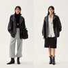 UMILAB｜寂境*高奢质感 100%无涂层羊皮重工可收腰中长皮衣BC970W 商品缩略图4