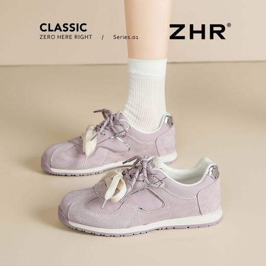 ZHR【头层猪皮】芭蕾风德训鞋女超软平底阿甘鞋复古百搭轻便女鞋 商品图7