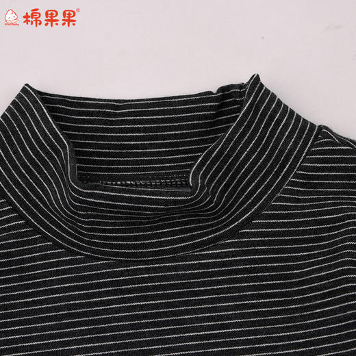 棉果果冬季新品条纹保暖打底90-130码半高领打底衫M401140425703 商品图2