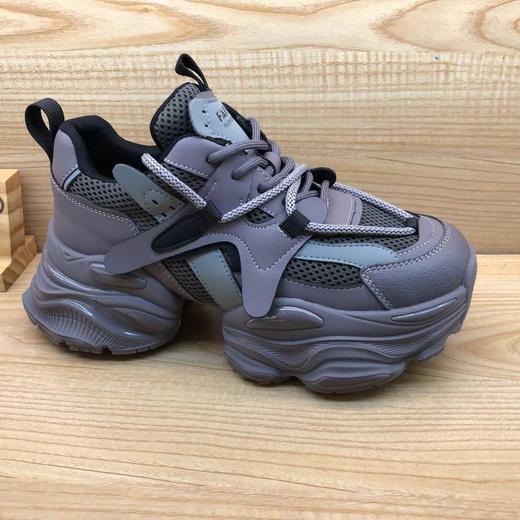 豪行2024年春季新品时尚休闲运动厚底女单老爹鞋24177021 商品图0