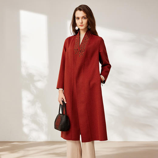 TANGY Collection天意2025冬季新品商场同款华章系列女双面穿呢大衣L254005 商品图3