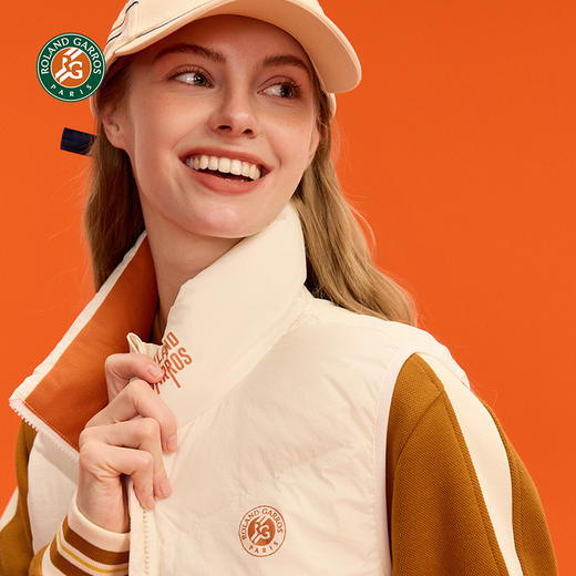 罗兰加洛斯法网棉马甲立领运动外套背心女秋冬保暖户外 商品图2