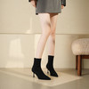 Westory2025年冬季尖头高跟包腿瘦瘦靴简约百搭弹力短靴S25DS85921 商品缩略图4