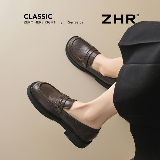 ZHR则则时尚英伦风平底乐福鞋2025秋季新款百搭舒适气质通勤皮鞋 商品图7