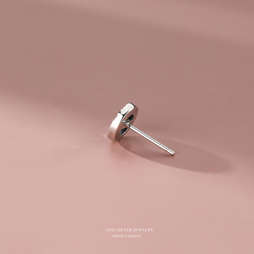 【意浓】925银切割闪亮黑玛瑙镶嵌耳钉【YXS-F3465】 商品图3