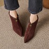 【预售5天】气质优雅尖头深口单鞋新款羊翻皮高跟窝窝鞋女YS&YSD7095 商品缩略图1