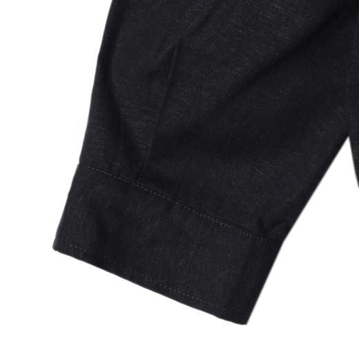 C002SDSA男士秋冬新款痞帅男装极简风纯色长袖翻领衬衫宽松百搭衬衣 商品图4