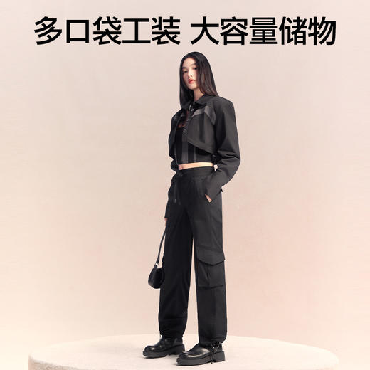 【商场同款】SIINSIIN口袋阔腿工装裤 商品图4