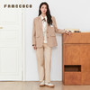 Famecoco西装外套拼接设计明线刺绣通勤风女装春秋款FAB6AW008 商品缩略图3