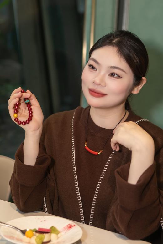 【朱砂 手串】【转运珠】高含量朱砂，求好运，“戴”好运，得好运！湖南湘西朱砂手串项链金砂原石 商品图2