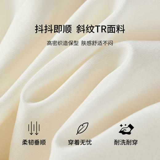 【内购】【懒人套装】免搭配职场通勤垫肩七分堆堆袖西装外套&西装长裤-153ZE2582 商品图4