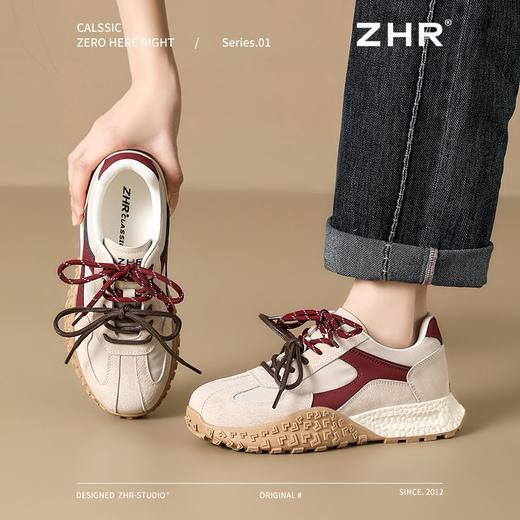 ZHR则则6CM厚底内增高老爹鞋女春秋款阿甘鞋女百搭休闲运动鞋女鞋 商品图8