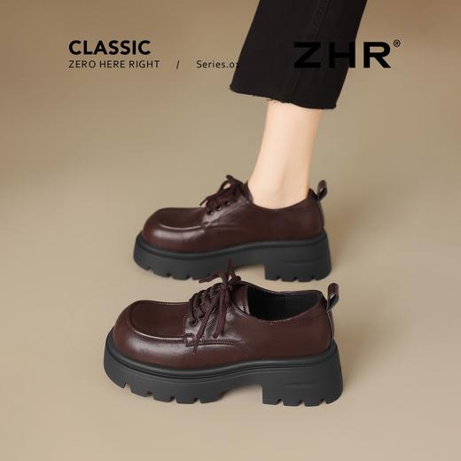 ZHR则则厚底增高黑色小皮鞋2025新款英伦百搭乐福鞋气质单鞋女鞋 商品图9