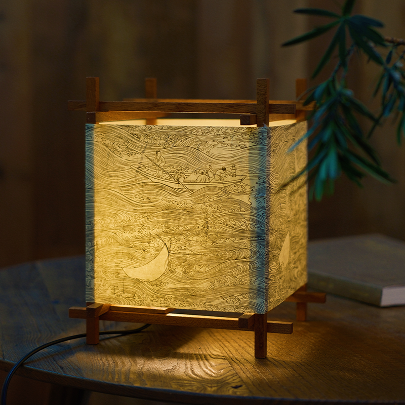 自然造物手工版画氛围灯台灯复古怀旧卧室灯床头灯高级感书房灯