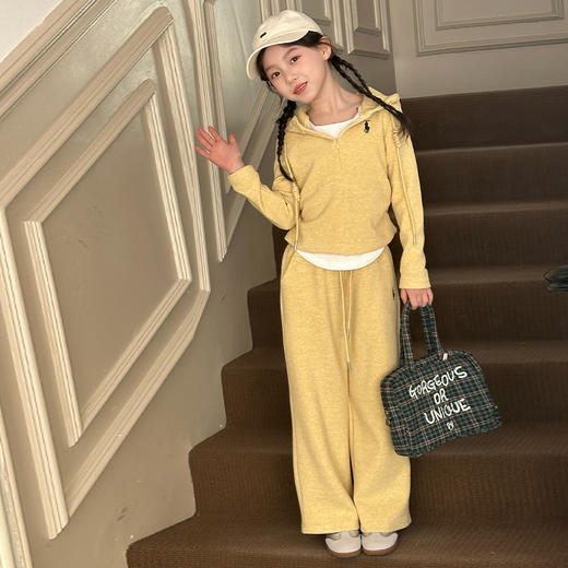 【麦乐拉 初秋儿童套装】运动休闲连帽卫衣 韩系百搭 舒适休闲套装 商品图2