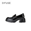 Dfuse迪芙斯2025秋季新款竹节扣乐福鞋增高厚底小皮鞋简约通勤鞋DFD3112047 商品缩略图10