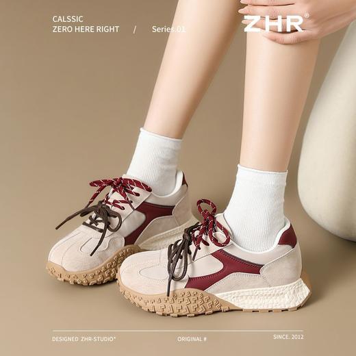 ZHR则则6CM厚底内增高老爹鞋女春秋款阿甘鞋女百搭休闲运动鞋女鞋 商品图1