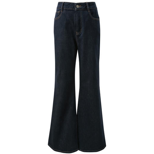 三彩独醒2025冬季新款微喇牛仔裤一体绒磨毛长裤简约F 商品图4