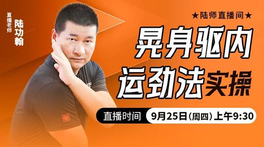 【9月25日】晃身驱内运劲法实操——直播教学（陆师亲授） 商品图0