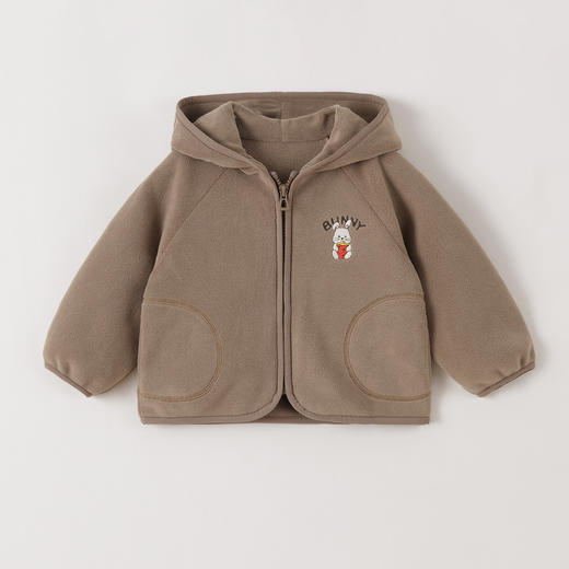 【科技发热】马克珍妮女童可爱熊耳朵温暖绒绒外套2025年冬装新551616 商品图1