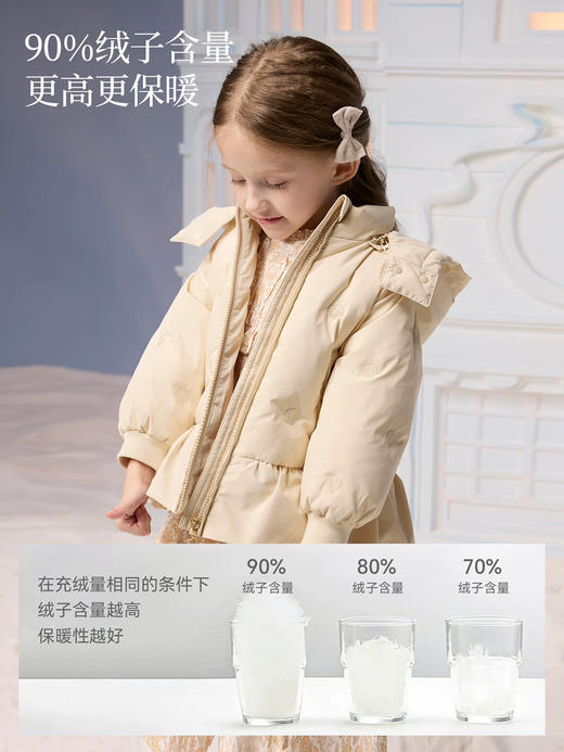 Domiamia 男女宝宝中长款羽绒服 秋冬中长款加厚鹅绒防风保暖童装 商品图0