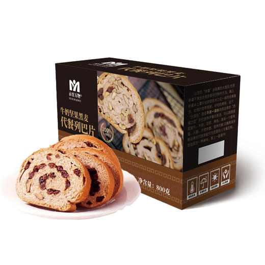新疆牛奶坚果黑麦代餐列巴片 商品图0