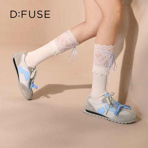 Dfuse迪芙斯2025秋季新款休闲运动鞋复古双鞋带圆头德训鞋DFD3112077 商品图1