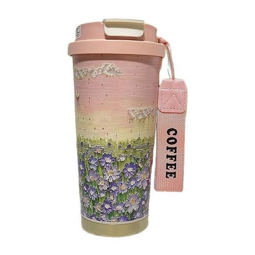 【 高颜值又实用💖】双饮口设计🔥时尚保温杯 不锈钢高颜值保温杯 女士双饮口便携保温水杯 商品图4