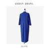 E定制-静奢风-“时光之舞”针织皇室蓝连袖圆领时尚连衣裙 2501063 商品缩略图2